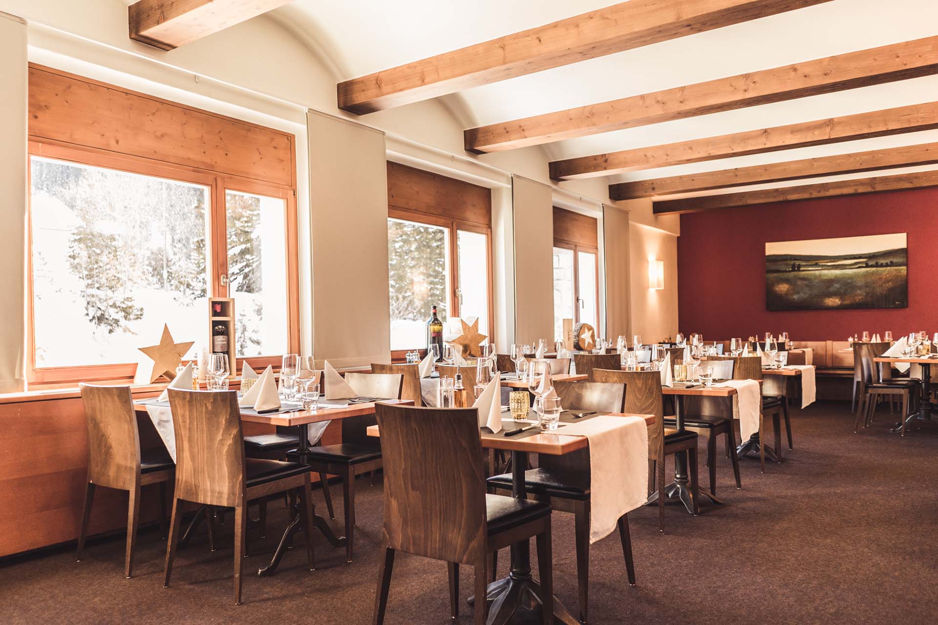 Perfekte Räumlichkeit für jedes Fest im Posthotel Valbella